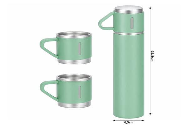Termos 400 ml rostfri med koppar Grön