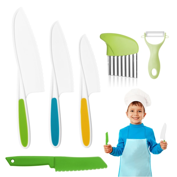 Knivssæt til Børn 6-dele - Børnevenlige knive Multicolor