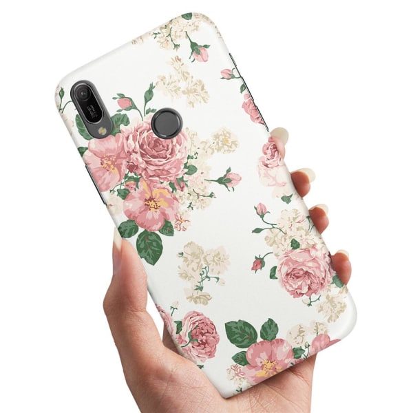 Huawei Y6 (2019) - Cover/Mobilcover Retro Blomster