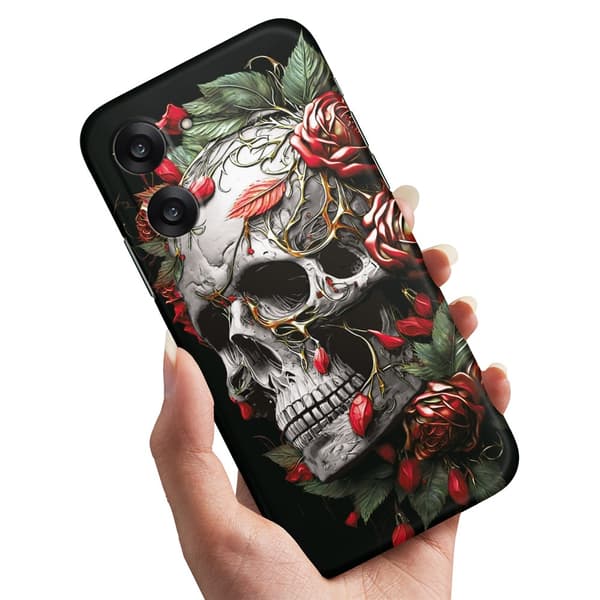 Deksel / Mobildeksel til OnePlus Nord CE5 - Skull Roses