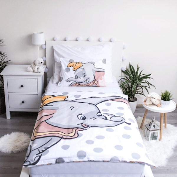 Barnsängkläder set Disney Dumbo Dots 100×135 cm, 40×60 cm