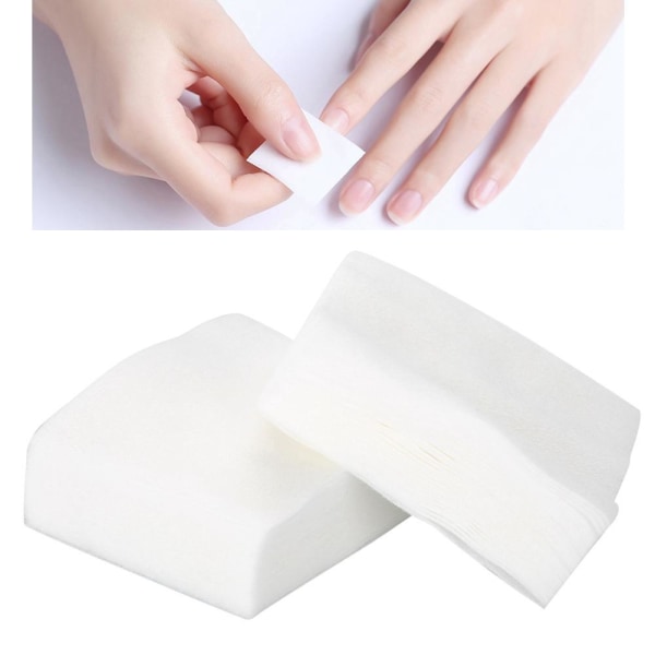 500-Pack - Nail Wipes - Luddfria pads för naglar Vit