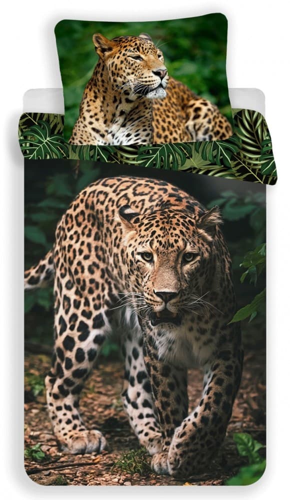 Leopard sängkläder set 140×200 cm, 70×90 cm