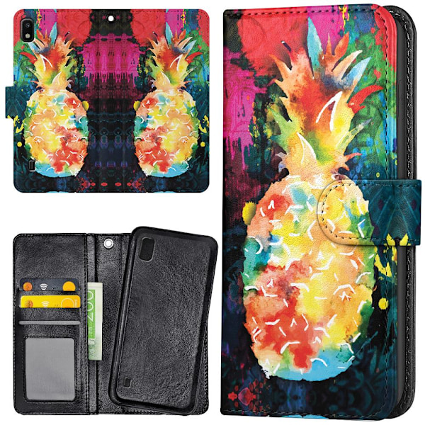 Samsung Galaxy A10 - Mobilcover/Etui Cover Regnbue Ananas