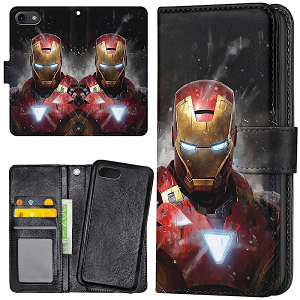iPhone 6/6s Plus - Plånboksfodral/Skal Iron Man