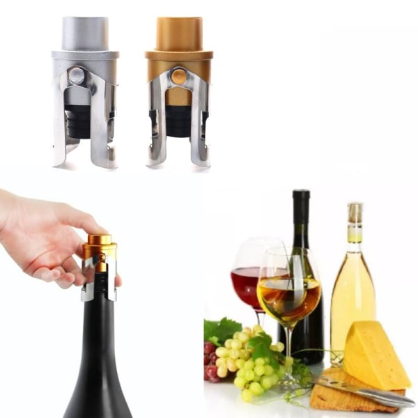 Cork for Wine & Champagne - samppanjapullo/viinipullo Silver