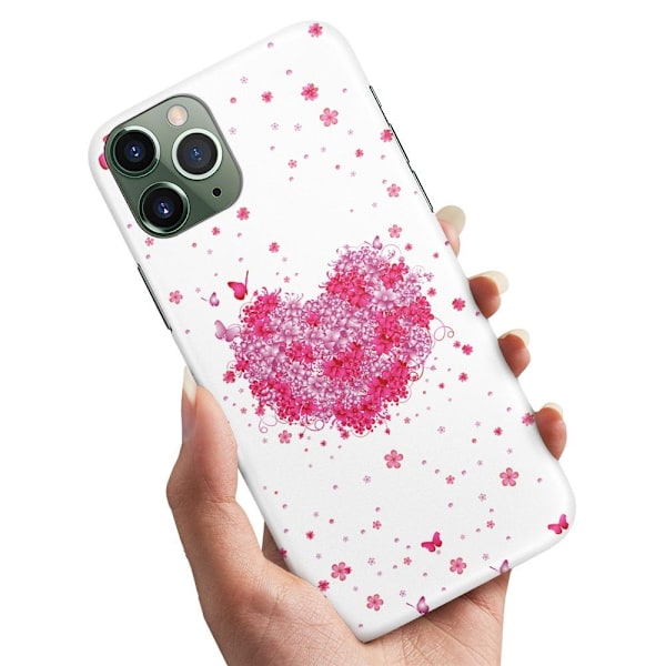Deksel / Mobildeksel til iPhone 11 Pro Max - Blomsterhjerte