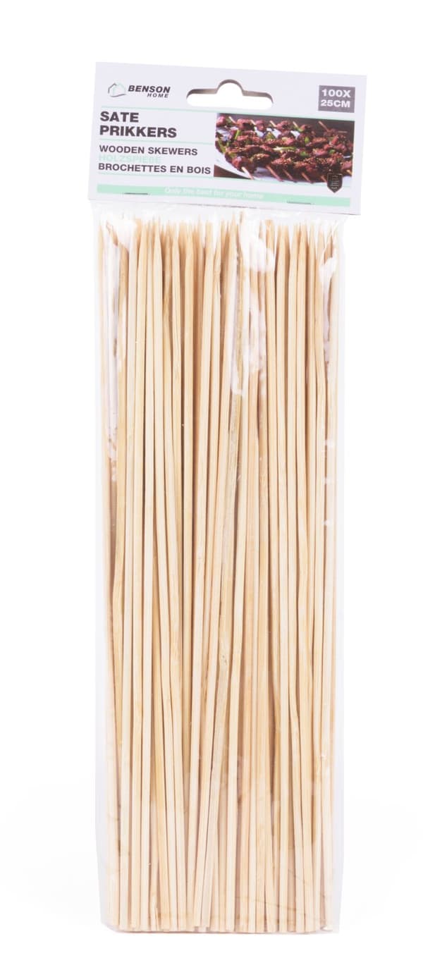 Grillpinnar trä 100 st 25 cm