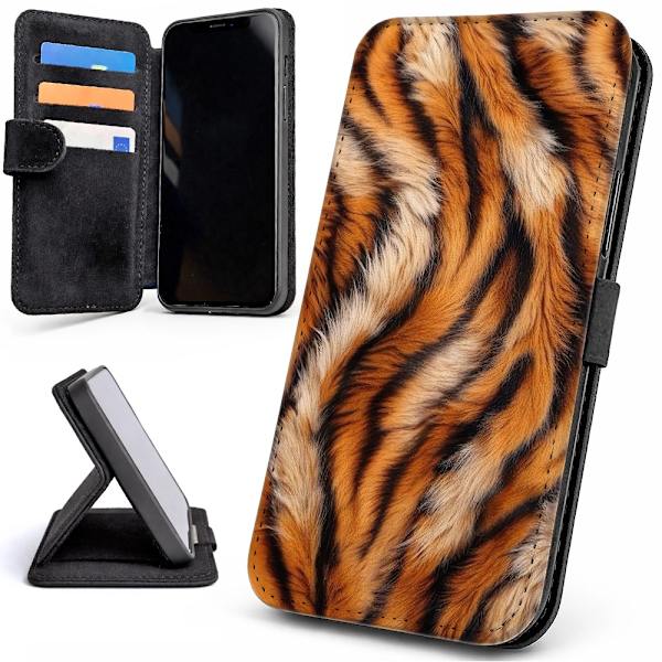 Lommebok Deksel / Mobildeksel til iPhone 16e / 17e - Tiger
