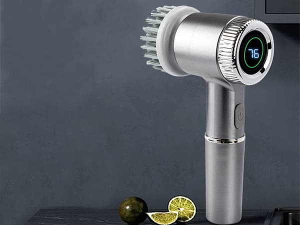 Roterande rengöringsborste elektrisk 5 i 1 grå
