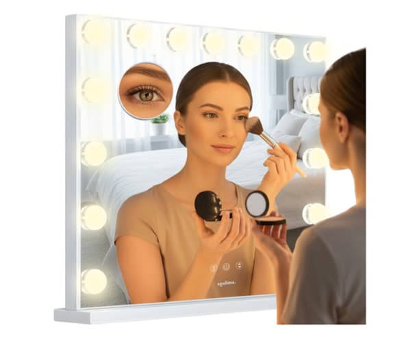 Makeup spejl LED / Hollywood spejl - 58x46cm White