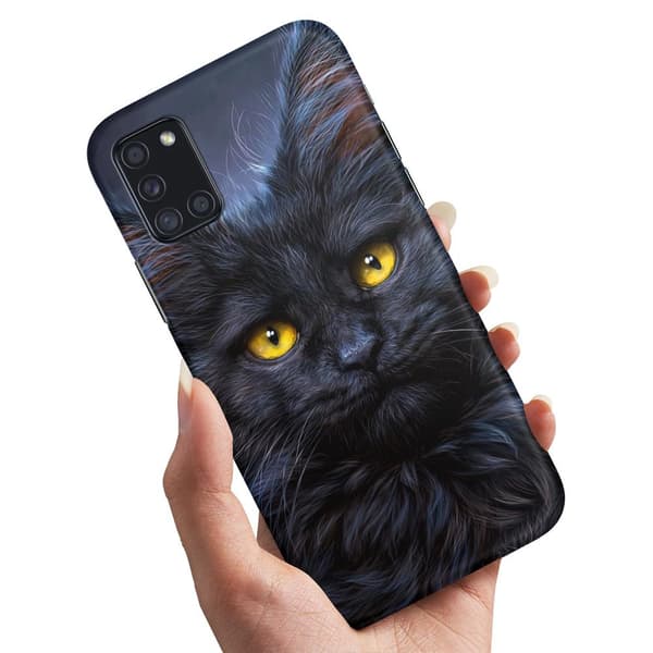 Deksel / Mobildeksel til Samsung Galaxy A31 - Svart Katt