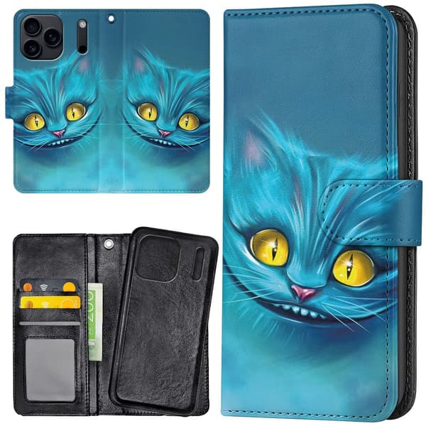 iPhone 17 Pro / 18 Pro - Plånboksfodral/Skal Cat