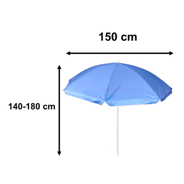 Strandparasoll - Parasoll med UV-skydd Blue