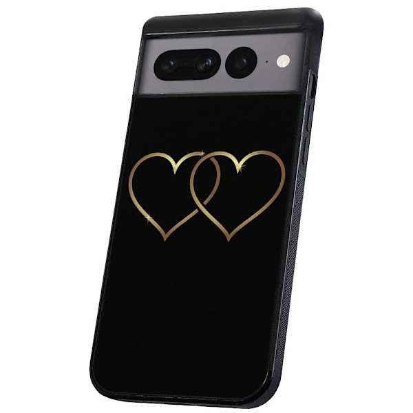 Google Pixel 7 Pro - Deksel/Mobildeksel Double Hearts