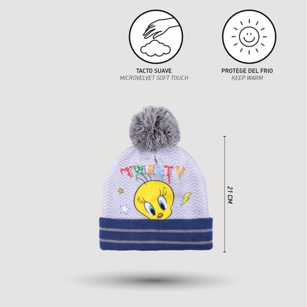 Looney Tunes Tweety barnmössa och vantar-set