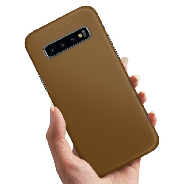 Samsung Galaxy S10 Plus - Kuoret/Suojakuori Ruskea Brown