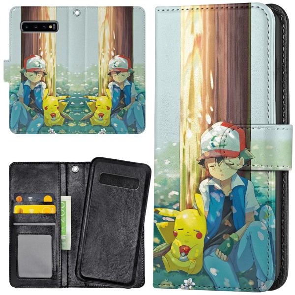 Samsung Galaxy S10 Plus - Lompakkokotelo/Kuoret Pokemon