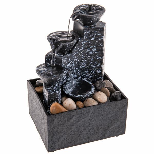 Minifontän / Fontän - USB - 17 cm Mörkblå