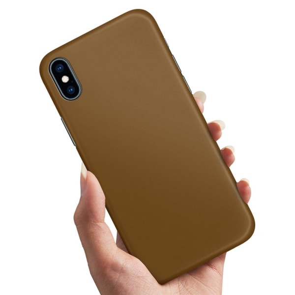 iPhone X/XS - Cover/Mobilcover Brun Brown