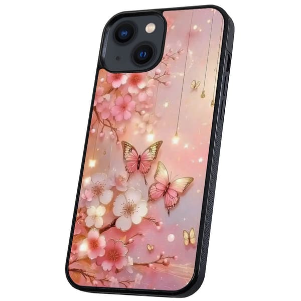 iPhone 13 Mini - Skal/Mobilskal Flowers & Butterflies
