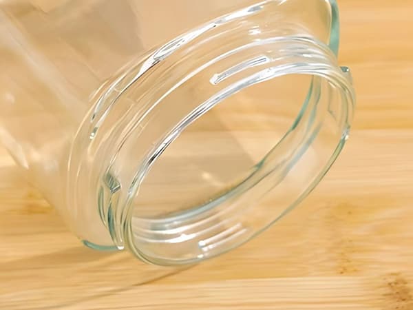 Kryddburk glas 300 ml med sked Vit