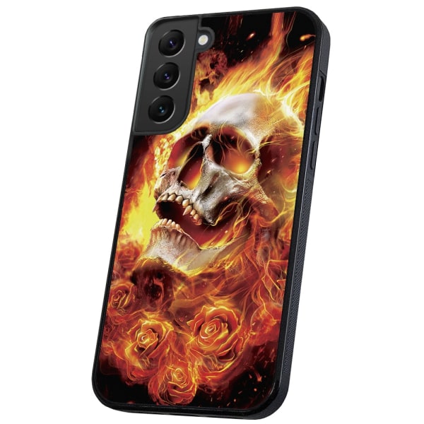 Samsung Galaxy S21 - Cover/Mobilcover Burning Skull