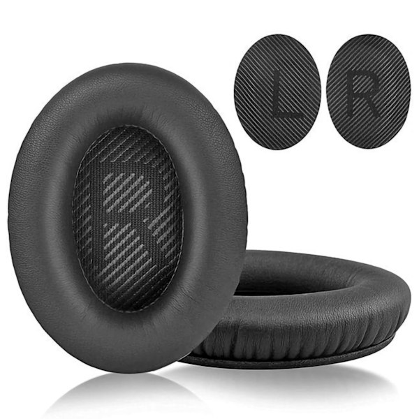 Öronkuddar för Bose QuietComfort - QC35/QC25/QC15/AE2 Hörlurar Svart