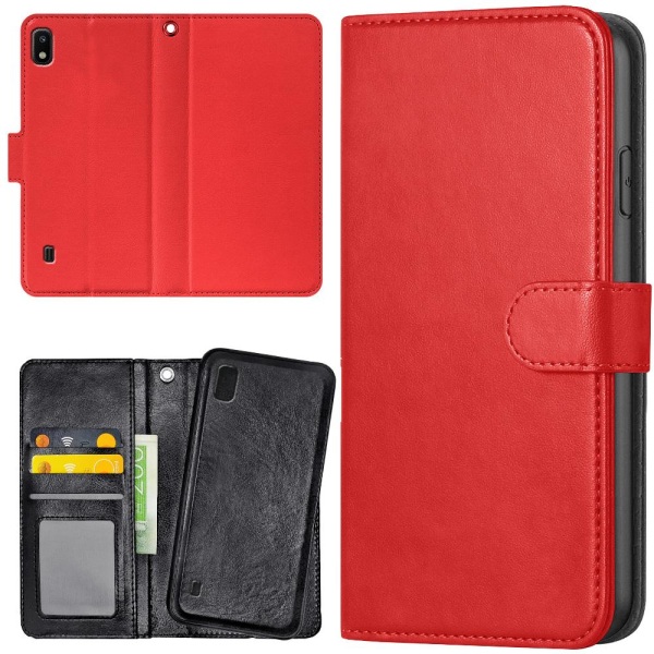 Samsung Galaxy A10 - Plånboksfodral/Skal Röd Röd