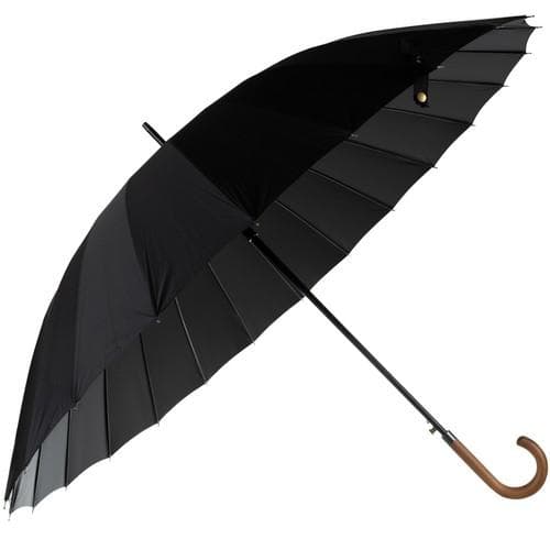 Stort Elegant Paraply Klassiskt - 124 cm Svart