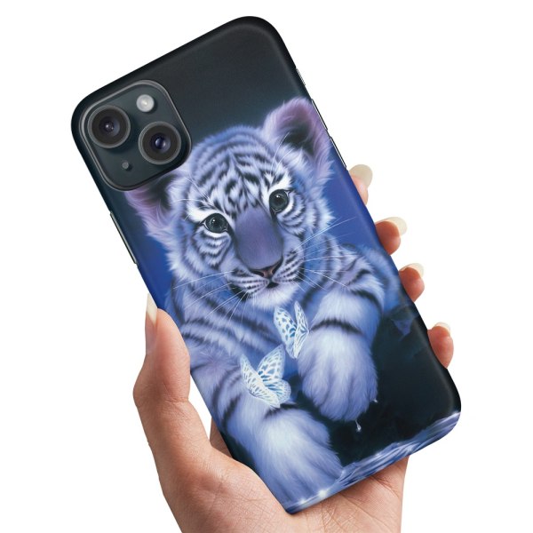 iPhone 15 - Skal/Mobilskal Tigerunge
