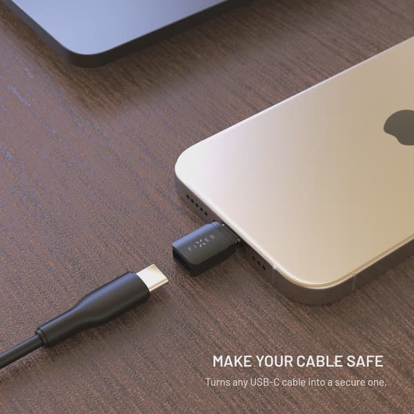FIXED Data Blocker 2in1 USB-A & USB-C 240W för säker laddning Svart