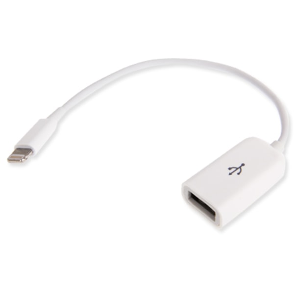 iPhone Adapter til USB - USB 2.0 Hun til Lightning - OTG White f577 | White  | 12 | Fyndiq