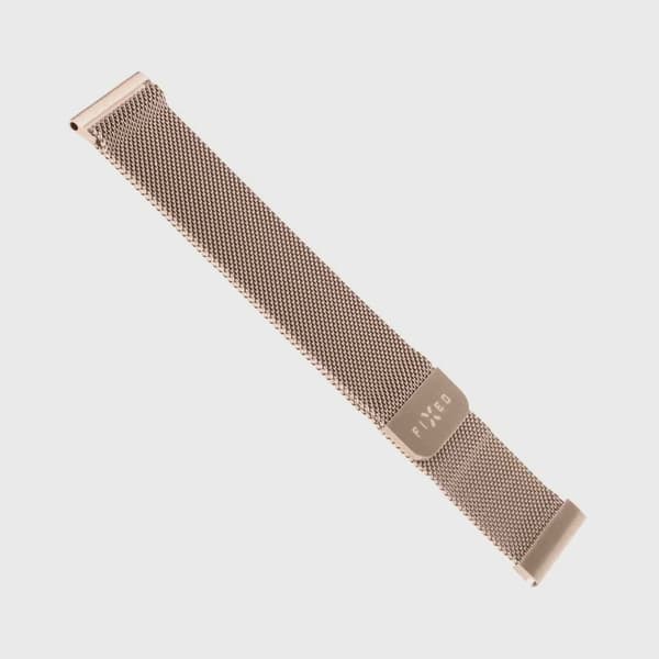 FIXED Mesh metallrem för Smartwatch Univ. 20mm Rosa Guld