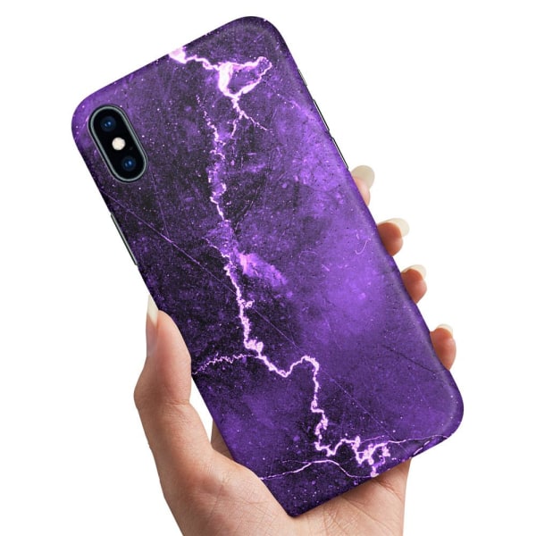 iPhone X/XS - Cover/Mobilcover Marmor Multicolor
