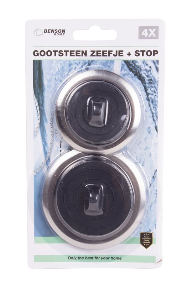 Sil + propp rostfritt stål 4-pack