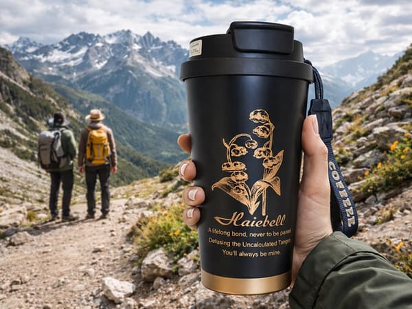 Termosmugg 530 ml med sugrör Black