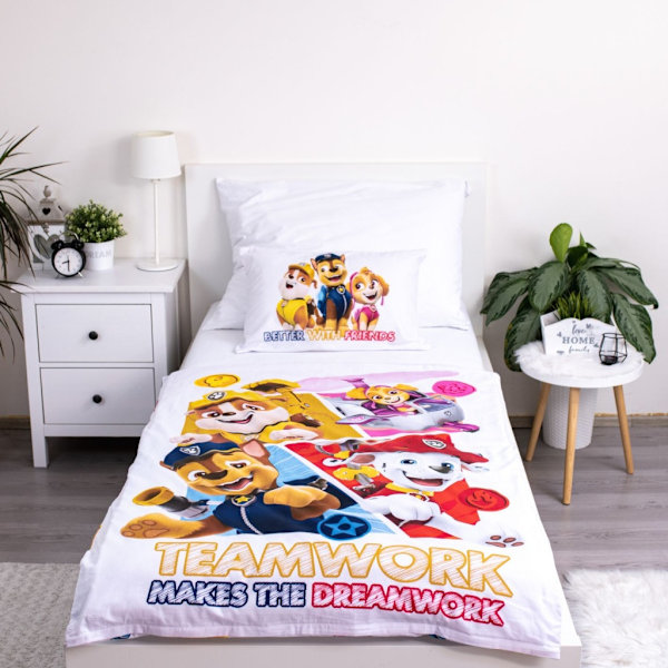 Paw Patrol Teamwork barnen sängkläder täcke 100×135 cm, 40×60 cm