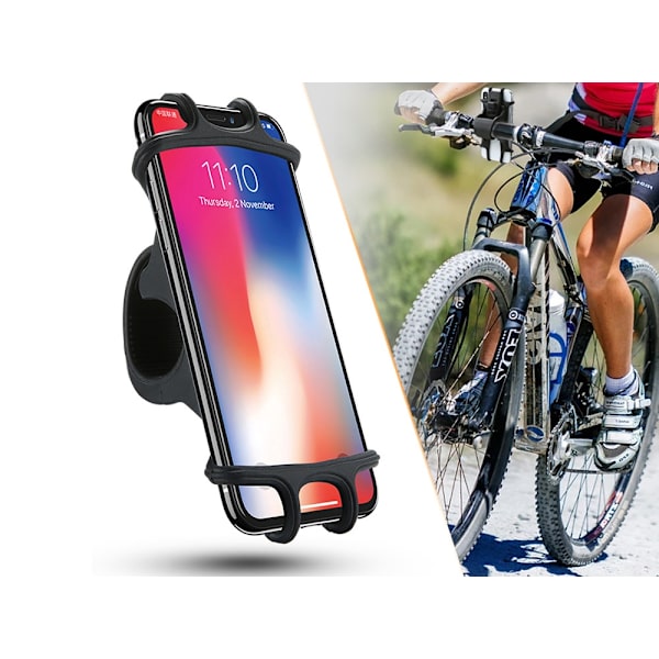 Mobilhållare för Cykel - Justerbar - Silikon