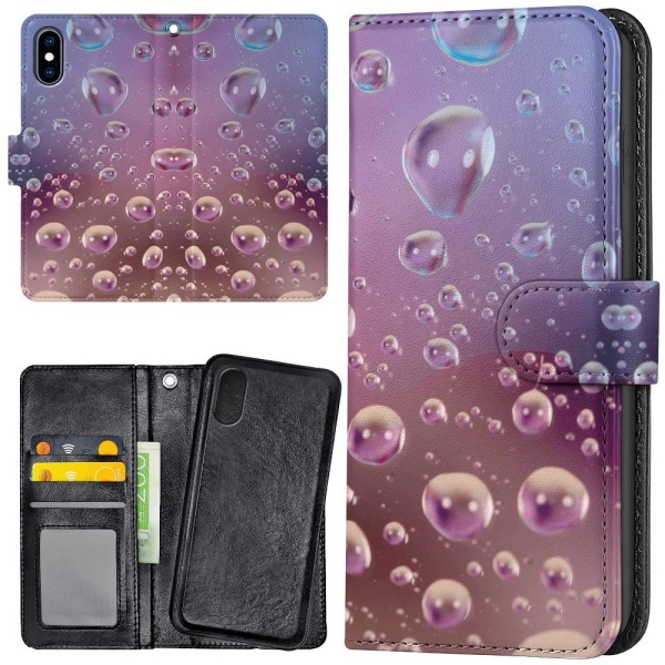 iPhone XS Max - Plånboksfodral/Skal Bubblor