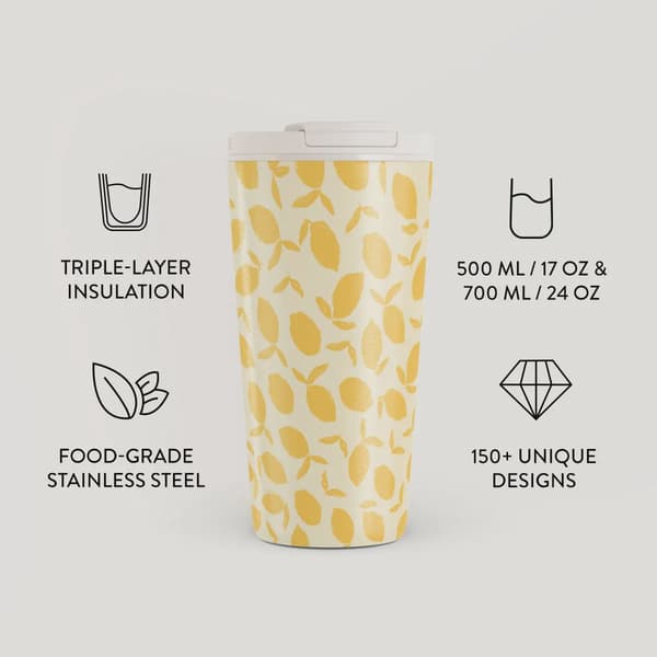 Burga Lemon Tart - Termosmugg med Lock-/Sugrörs set