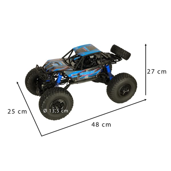 RC Crawler Klätterbil 1:10 4WD 48cm blå