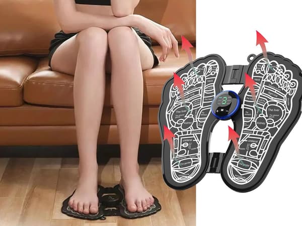 Fotmassagematta EMS - Elektrisk cirkulationsstimulator