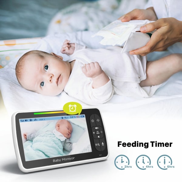 Babyvakt med Kamera - Babymonitor Vit