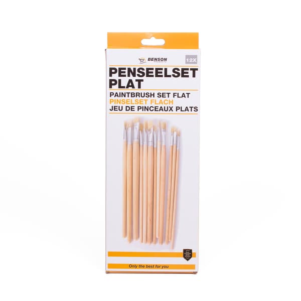 Penselset 12 st platta