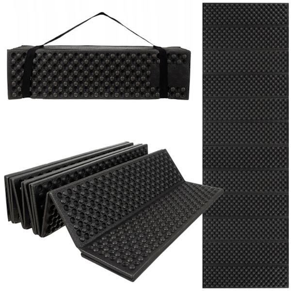 Sammenleggbar Madrass for Camping - 180x60x1 cm Black