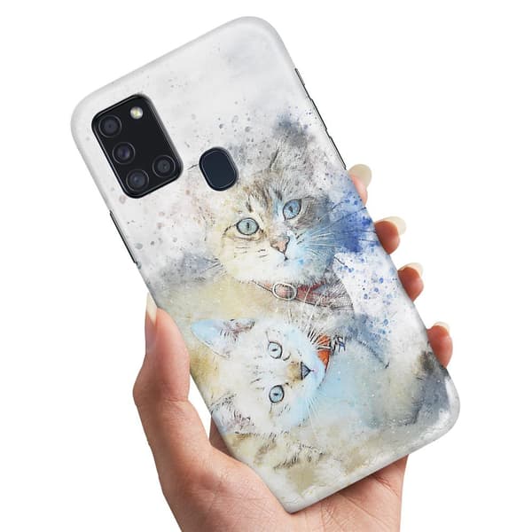 Deksel / Mobildeksel til Samsung Galaxy A21s - Katter