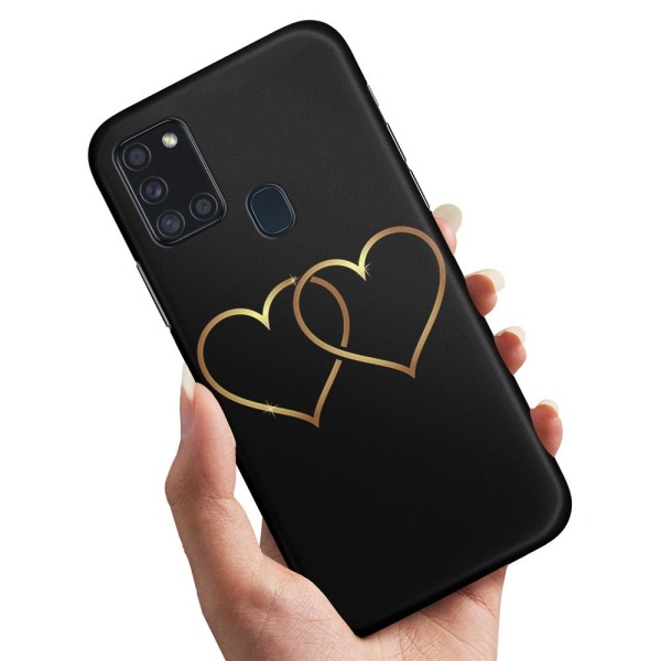 Samsung Galaxy A21s - Skal/Mobilskal Double Hearts