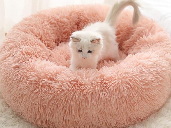 Fluffig hundsäng kattsängkläder mjuk kudde soffsäng 50cm