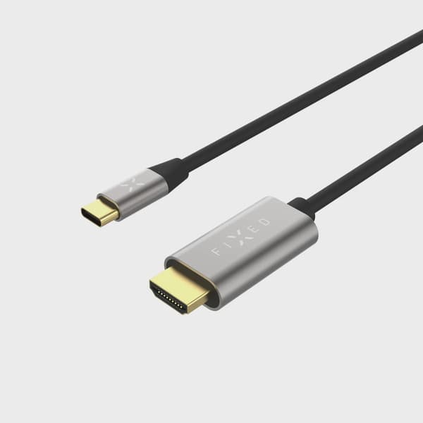 FIXED USB-C / HDMI 4K/60 Hz USB 3.1 Gen2 kabel 2m Svart